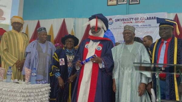 The Emir of Kano, Alhaji Aminu Ado Bayero, has been installed as the 6th Chancellor of the University of Calabar, following his appointment by the Federal Government.