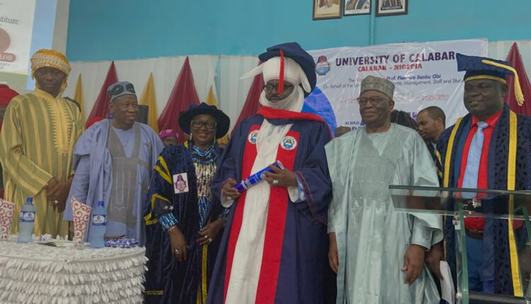 The Emir of Kano, Alhaji Aminu Ado Bayero, has been installed as the 6th Chancellor of the University of Calabar, following his appointment by the Federal Government.
