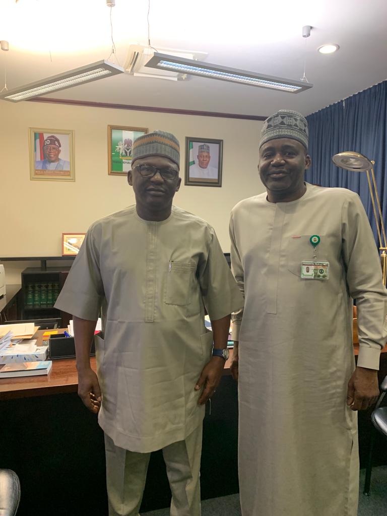 Alh. Aminu Ayama who's the MD/CEO of EL-PASO Engineering & Consultancy Ltd. with the Deputy Chief of Staff to the President...